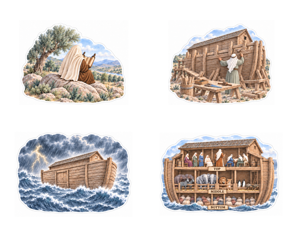 Exact first-page preview of the Noach Puppets printable