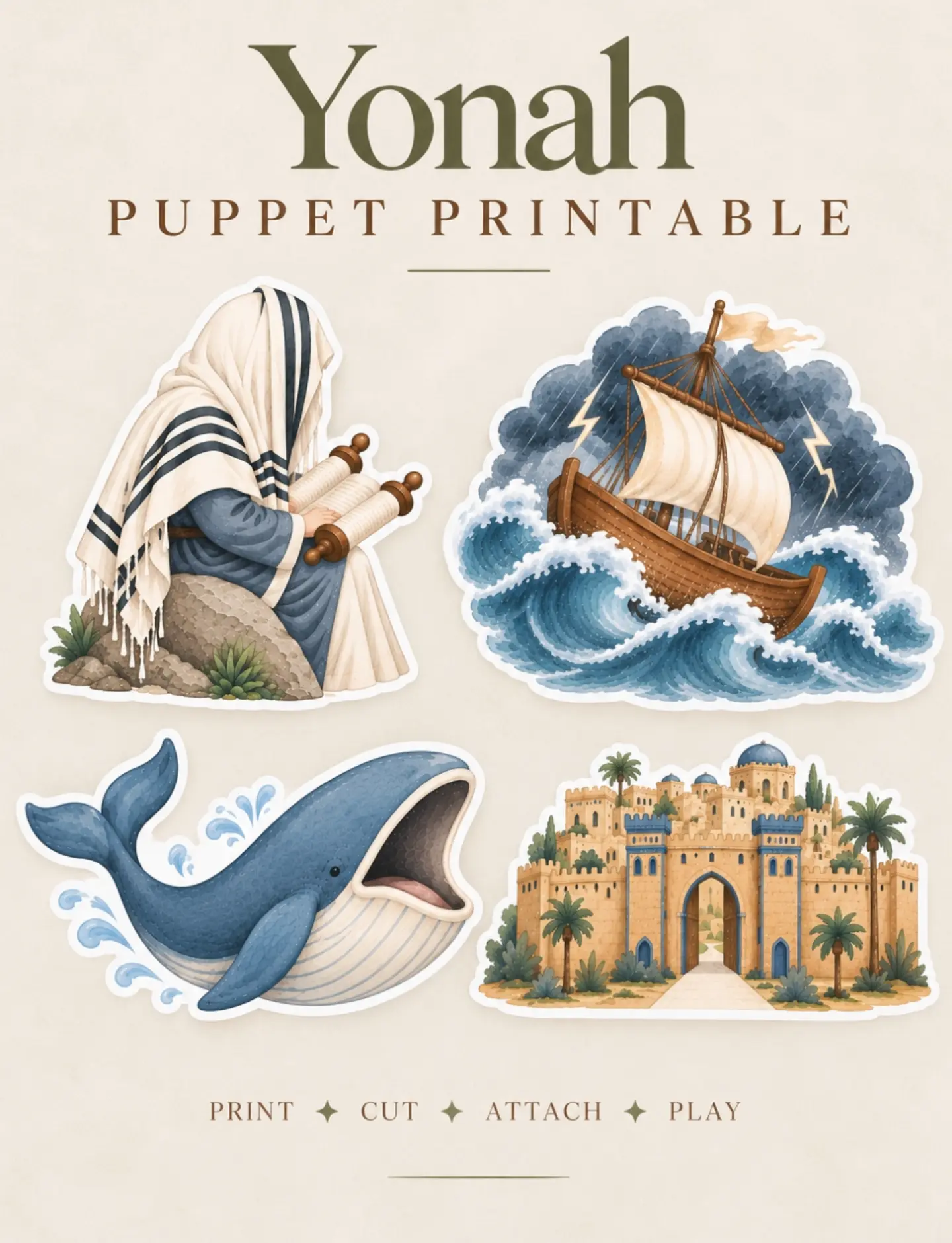 Bring the story of Yonah to life with a simple hands-on storytelling