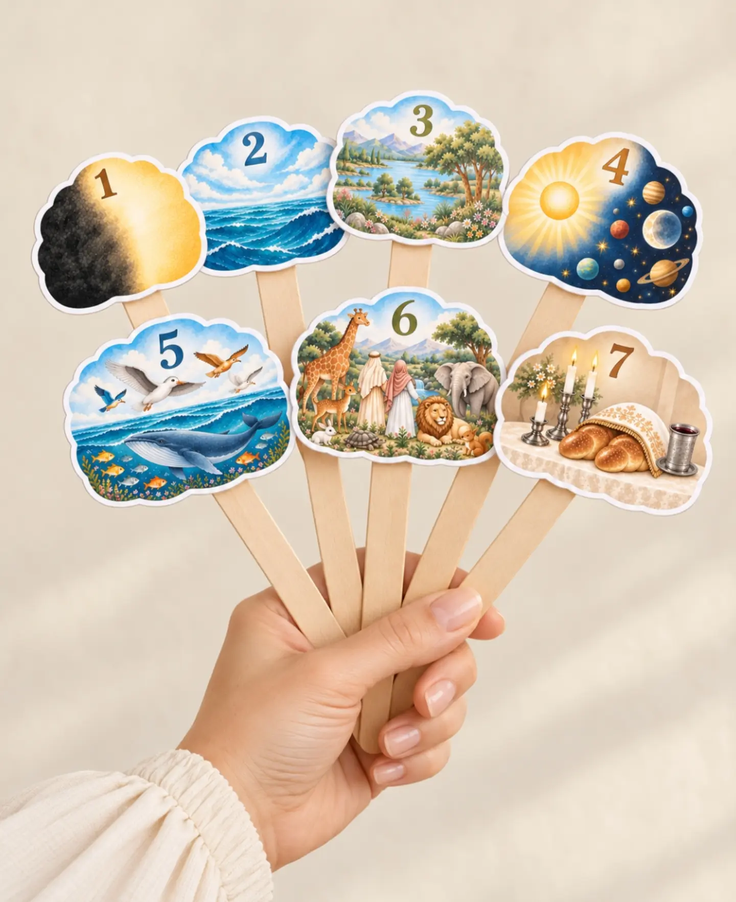 Bring the story of our world to life with these Bereishis puppets
