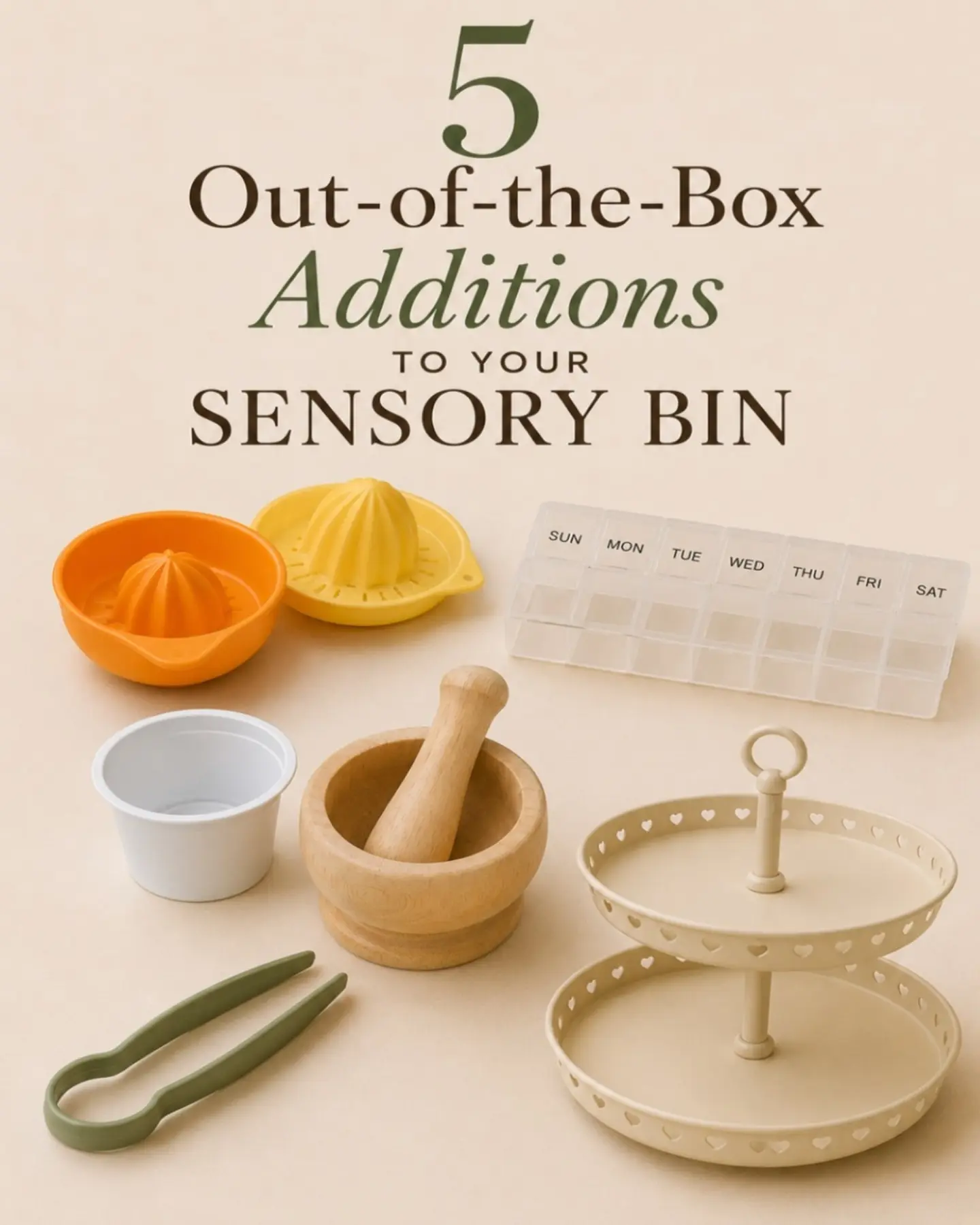 The best sensory bin tools might already be hiding in your kitchen